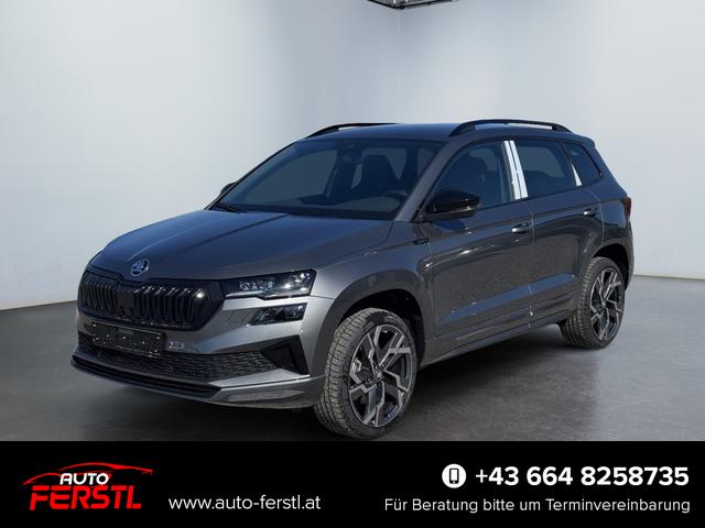 Lagerfahrzeug Skoda Karoq - Sportline 1,5 TSI DSG 2ZKlimaautomatik Canton Anh&auml;ngerkupplung Totewinkel Assistent 2 x Einparkhilfe Kamera 19 Zoll Felgen adaptiver Tempomat 5J Garantie