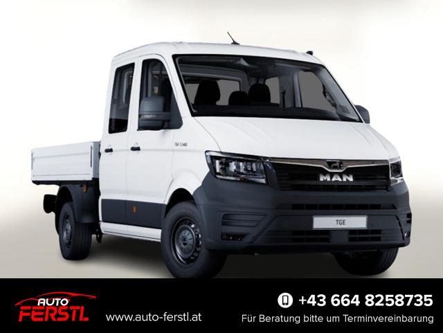 Vorlauffahrzeug MAN TGE - Pritsche DoKa 7S SmartLink Temp 2xPDC