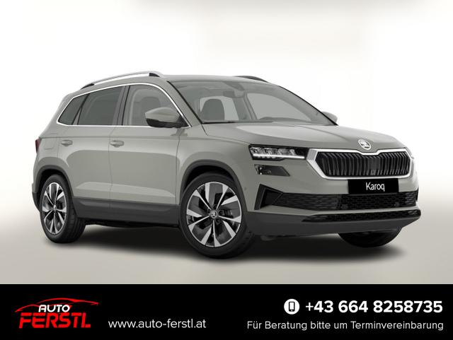 Vorlauffahrzeug Skoda Karoq - Selection TSI 150 DSG Pano AHK NavC SideA Lounge ACC