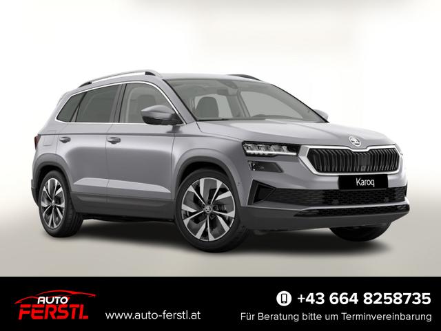 Vorlauffahrzeug Skoda Karoq - Selection TSI 150 DSG Pano AHK NavC SideA Leder ACC