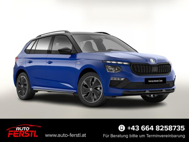 Vorlauffahrzeug Skoda Kamiq - Monte Carlo MonteC Pano Matrix Kam SHZ Kessy SunS 17Z