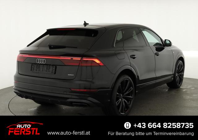 Lagerfahrzeug Audi Q8 - 50 TDI quattro qu S-LINE, Standheizung, HuD, Luft, Pano, B&O, 23-Zoll, AHK, Leder, AreaView, Optik schwarz