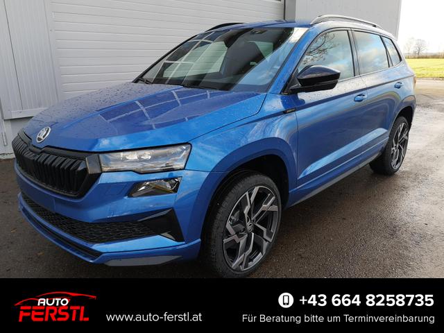 Lagerfahrzeug Skoda Karoq - Sportline 2.0TDI DSG 4x4 AHK Matrix Leder 19 Zoll