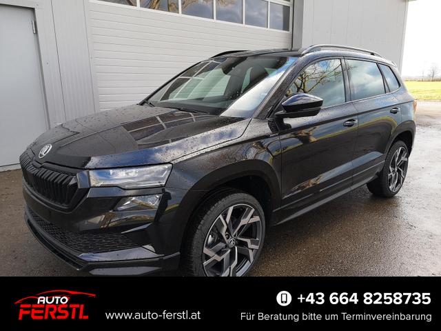Lagerfahrzeug Skoda Karoq - Sportline 2.0TDI DSG 4x4 AHK Matrix Pano Sound Leder 19 Zoll