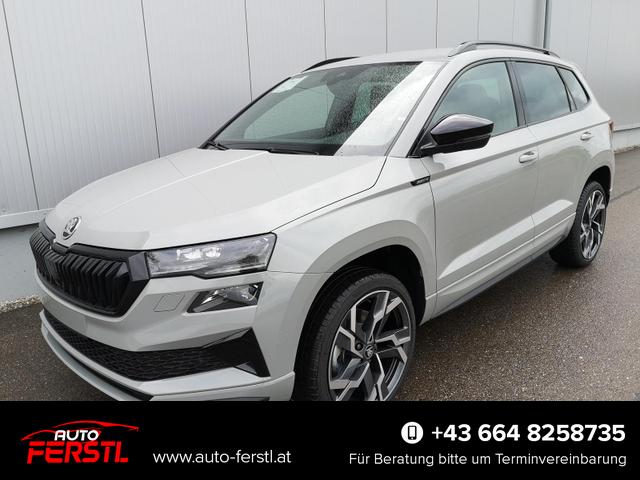 Lagerfahrzeug Skoda Karoq - Sportline 2.0TSI DSG 4x4 AHK Matrix Pano Sound Leder 19 Zoll