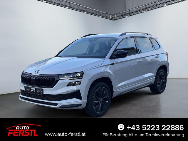 Lagerfahrzeug Skoda Karoq - Sportline 1,5 TSI DSG 2ZKlima AHK 4x Sitzheizung beheizte Frontscheibe Canton Totewinkel 5J Garantie