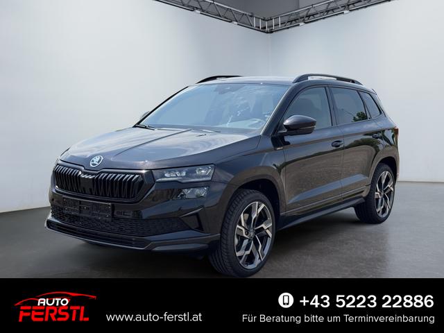 Lagerfahrzeug Skoda Karoq - Sportline 2,0 TSI 4x4 DSG Leder 2ZKlimaautomatik Canton Totewinkel Assistent 2 x Einparkhilfe Kamera 19 Zoll Felgen adaptiver Tempomat 5J Garantie