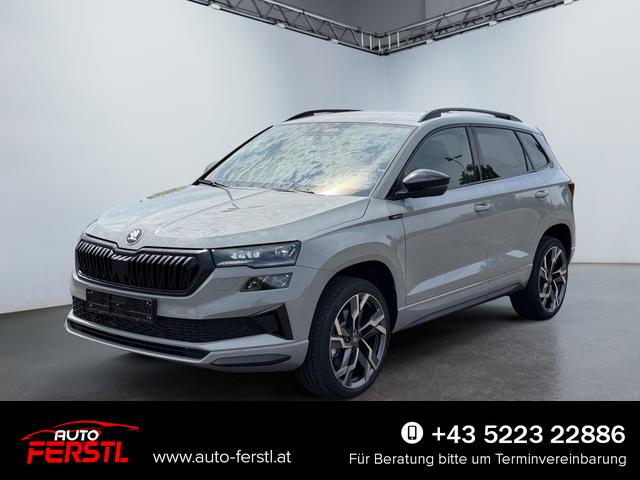Lagerfahrzeug Skoda Karoq - Sportline 1,5 TSI DSG 2ZKlimaautomatik Canton Anh&auml;ngerkupplung Totewinkel Assistent 2 x Einparkhilfe Kamera 19 Zoll Felgen adaptiver Tempomat 5J Garantie