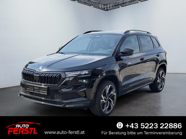 Vorlauffahrzeug Skoda Karoq - Sportline 1,5 TSI DSG 2ZKlimaautomatik Canton Anh&auml;ngerkupplung Totewinkel Assistent 2 x Einparkhilfe Kamera 19 Zoll Felgen adaptiver Tempomat 5J Garantie