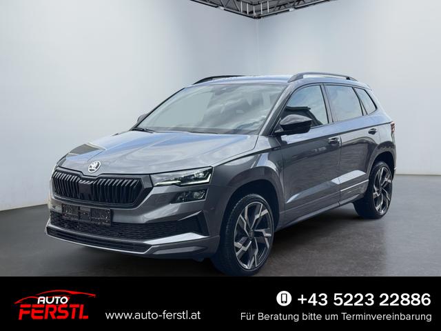 Vorlauffahrzeug Skoda Karoq - Sportline 1,5 TSI DSG 2ZKlimaautomatik Canton Anh&auml;ngerkupplung Totewinkel Assistent 2 x Einparkhilfe Kamera 19 Zoll Felgen adaptiver Tempomat 5J Garantie