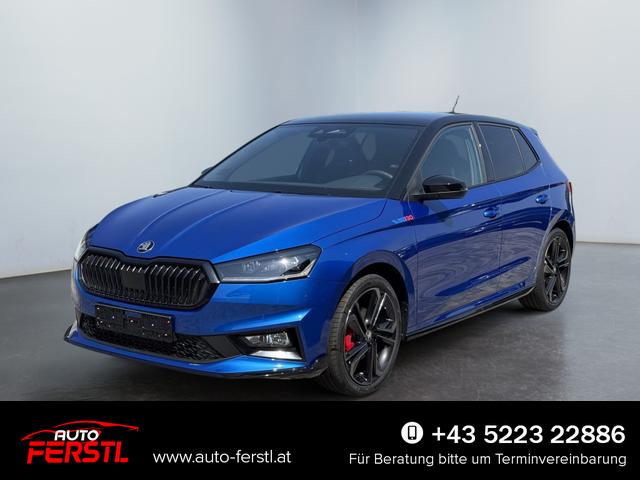 Lagerfahrzeug Skoda Fabia - 130 1,5 TSI DSG 2 ZoKlima ACC Navi 2x Einparkhilfe Kessy 18 Zoll beheiztes Lenkrad Sitzheizung Sunset 5J Garantie