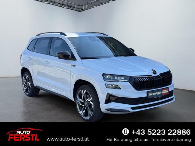 Lagerfahrzeug Skoda Karoq - Sportline 2,0 TDI DSG 2ZKlimaautomatik Canton Anh&auml;ngerkupplung Totewinkel Assistent 2 x Einparkhilfe Kamera 19 Zoll Felgen adaptiver Tempomat 5J Garantie