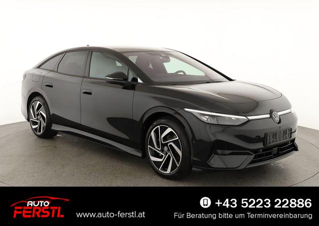 Lagerfahrzeug Volkswagen ID.7 Limousine - Pro 210 kW Black, AHK, HuD, IQ.Light, IQ.Drive, AreaView, Side, Winter, 20-Zoll