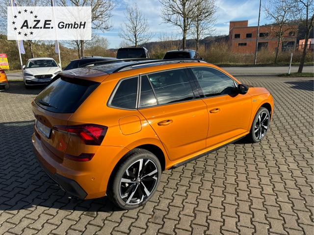 Skoda / Kamiq / Orange / / / Monte Carlo 1.5 TSI DSG *NAVI*ACC*EL.KLAPPE*AHK*MATRIX*