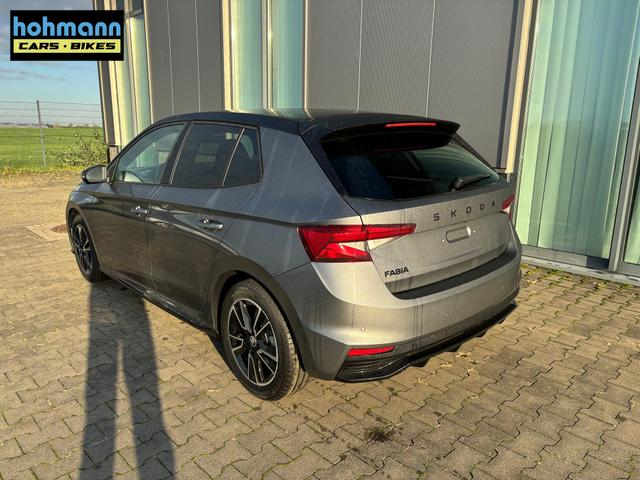 Skoda Fabia Top Selection 1.0 TSI 95PS, 15" Alu, Climatronic, SunSet, Multifunktions-Lederlenkrad beheizt, Infotainment 8", Smart Link, LED-Scheinwerfer, Nebelscheinwerfer, Parksensoren hinten, Sitzheizung, Tempomat, Fußmatten 
