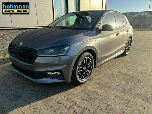 Skoda Fabia Top Selection 1.0 TSI 95PS, 15" Alu, Climatronic, SunSet, Multifunktions-Lederlenkrad beheizt, Infotainment 8", Smart Link, LED-Scheinwerfer, Nebelscheinwerfer, Parksensoren hinten, Sitzheizung, Tempomat, Fußmatten 