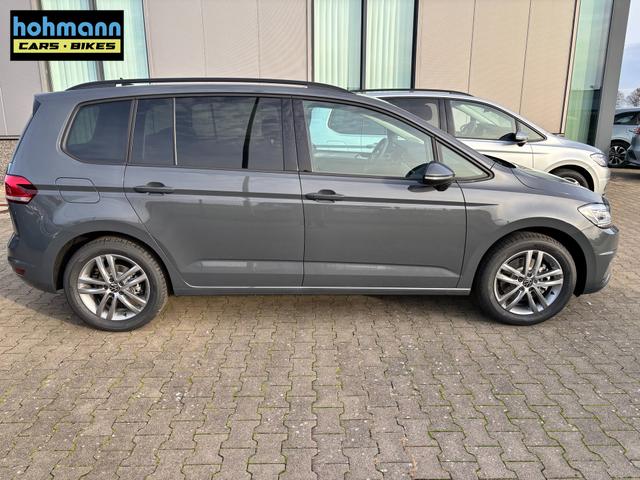 Volkswagen Touran Limited 1.5 TSI 150 PS, 17" Alu, GRAU-Metallic, Winter-Paket, Elektr. Heckklappe, Keyless, Alarm, LED-Scheinwerfer IQ-Light, Travel Assist, Parksensoren vo/hi, Rückfahrkamera, ACC, M-Lederlenkrad, Digital Cockpit, 3-Zonen-Climatronic, Radio Ready2Discover 8" 