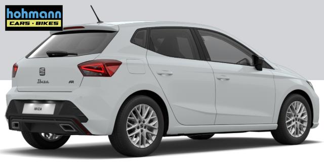 Seat Ibiza FR Edition 1.0 TSI 95PS, 5J GARANTIE, SITZHEIZUNG, 2Z-CLIMATRONIC, 16" ALUFELGEN, ACC/Tempomat, M-Lederlenkrad, Parksensoren VORN/hinten + R&Uuml;CKFAHRKAMERA, KESSY, Privacy-Glas, Radio 8,25"/Bluetooth FULL LINK, LED-Scheinwerfer, Armlehne 