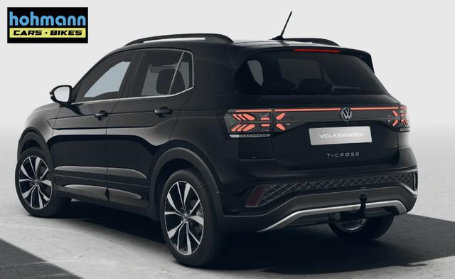 Volkswagen T-Cross R-Line Limited 1.0 TSI 115PS, Deep-Black-Metallic, 5 JAHRE GARANTIE, ANH&Auml;NGERKUPPLUNG, CLIMATRONIC, SITZHEIZUNG, 18" Alu, MATRIX-LED, Adaptiver Tempomat ACC, Parksensoren, R&uuml;ckfahrkamera, Keyless, Abgedunkelte Scheiben, Radio "Ready2Discover" + App-Connect 