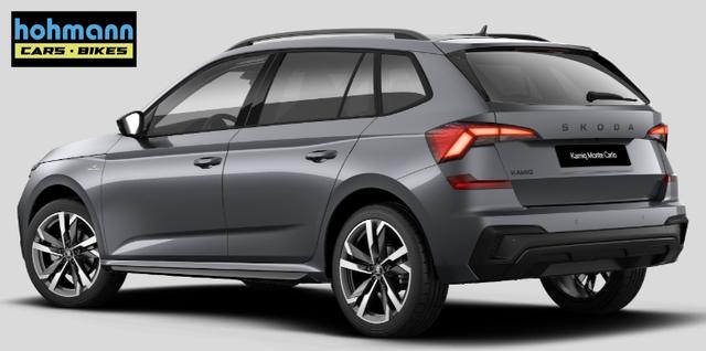 Skoda Kamiq Monte Carlo 1.5 TSI 150PS DSG, 5J GARANTIE, 18"ALU, METALLIC, ELE. HECKKLAPPE, ANH&Auml;NGERKUPPLUNG, BEH. FRONTSCHEIBE, MATRIX-LED, PANORAMADACH, Sitzheizung, Lenkradhzg, Ladeboden, ACC, SIDE Assist, Virtual Cockpit 10", Parksensoren, Kamera, KESSY, Privacy, Climatronic 