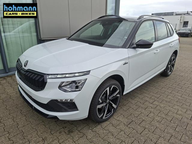 Skoda Kamiq Monte Carlo 1.5 TSI 150PS DSG, 5J GARANTIE, WEISS-MET/Dach schwarz, 18" ALU, AHK SCHWENKBAR, Panoramadach, Matrix-LED, Parksensoren v/h, Kamera, Tempomat, Virtual Cockpit (8"!!), Kessy, Winter-Paket, Climatronic, Radio 8", SmartLink, NSW, Sport-M-Lederlenkrad beheizt 