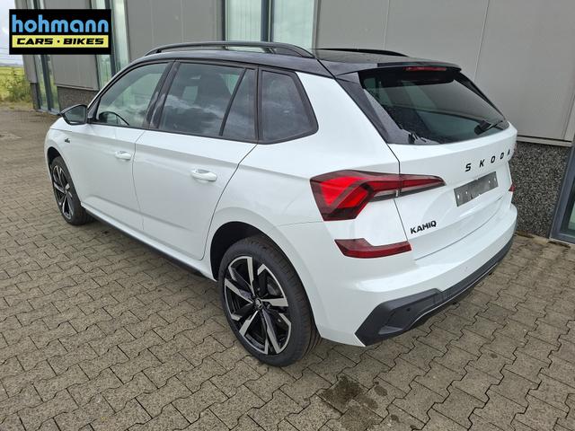 Skoda Kamiq Monte Carlo 1.5 TSI 150PS DSG, 5J GARANTIE, WEISS-MET/Dach schwarz, 18" ALU, AHK SCHWENKBAR, Panoramadach, Matrix-LED, Parksensoren v/h, Kamera, Tempomat, Virtual Cockpit (8"!!), Kessy, Winter-Paket, Climatronic, Radio 8", SmartLink, NSW, Sport-M-Lederlenkrad beheizt 