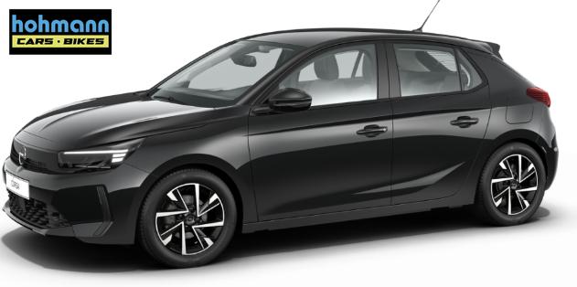 Opel Corsa (ca. 37% Preisvorteil) 1.2 Turbo 100PS "EDITION", Schwarz-Metallic, 16" Alufelgen, Sitzheizung, Lederlenkrad beheizt, Parksensoren hinten, Klimaanlage, Radio AndroidAuto/Apple CarPlay, Tempomat, ZV mit Fernbedienung 
