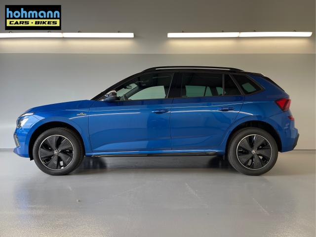 Skoda / KAMIQ / Blau / / / 115PS DSG AHK+Navi+Matrix+GV5+Pano+Kessy+Kamera+Alu17+Sitzheiz
