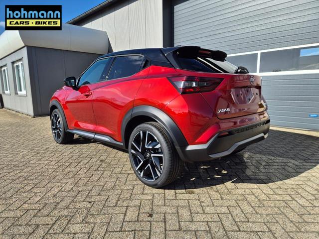 Nissan Juke 1.0 DIG-T 114PS N-Design Automatik Teil-Leder Klimaautomatik Sitzheizung Lenkradheizung PDC v+h R&uuml;ckf.Kamera Navi 19"LM Bluetooth Touchscreen Apple CarPlay Android Auto 