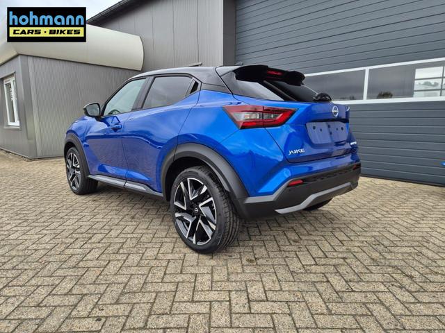 Nissan Juke 1.0 DIG-T 114PS N-Design Automatik Teil-Leder Klimaautomatik Sitzheizung Lenkradheizung PDC v+h R&uuml;ckf.Kamera Navi 19"LM Bluetooth Touchscreen Apple CarPlay Android Auto 