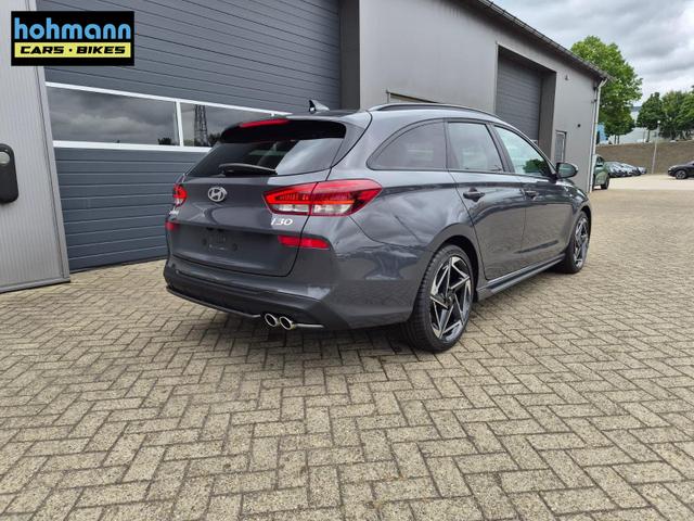 Hyundai i30 Kombi 1.6 T-GDI 150PS Automatik N-Line Sitzheizung Lenkradheizung Klimaautomatik Navi 10,3"-Touchscreen Bluelink Apple CarPlay + Android Auto PDC v+h R&uuml;ckf.Kamera 18-LM 