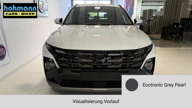 Hyundai TUCSON GO 1.6 T-GDI 48V 2WD DCT 117 kW (160 PS) Lenkradheizung, Sitzheizung, 2-Zonen-Klimaautomatik, Navigationssystem, Android Auto, Apple CarPlay, Induktive Ladestation, Radio, DAB, Smart-Key, Privacy Glass, Rückfahrkamera, 18 Zoll Leichtmetallfelgen, uvm. 