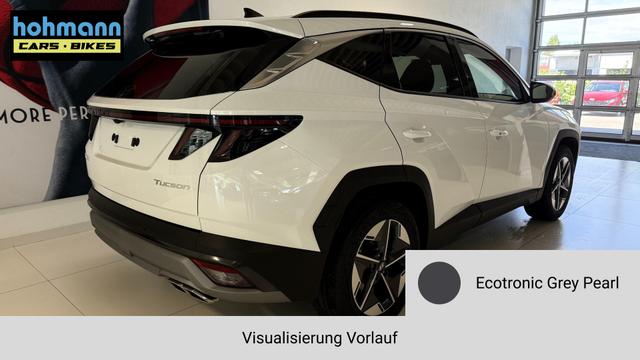 Hyundai TUCSON GO 1.6 T-GDI 48V 2WD DCT 117 kW (160 PS) Lenkradheizung, Sitzheizung, 2-Zonen-Klimaautomatik, Navigationssystem, Android Auto, Apple CarPlay, Induktive Ladestation, Radio, DAB, Smart-Key, Privacy Glass, Rückfahrkamera, 18 Zoll Leichtmetallfelgen, uvm. 