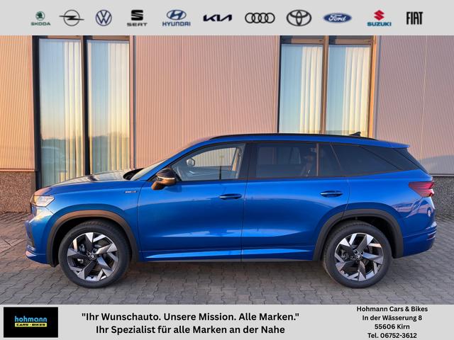 Skoda Kodiaq - Sportline Angebot f. Menschen mit Behinderung 100%! 1.5 TSI iV PLUG-IN-HYBRID 204PS DSG, 19" Alu, NAVI 13", MATRIX-LED-Scheinwerfer, KESSY, Alarm, Parksensoren vorn/hinten, Rückfahrkamera, Tempomat, Elektr. Heckklappe + Fahrersitz, Sitzheizung, 3-Zonen