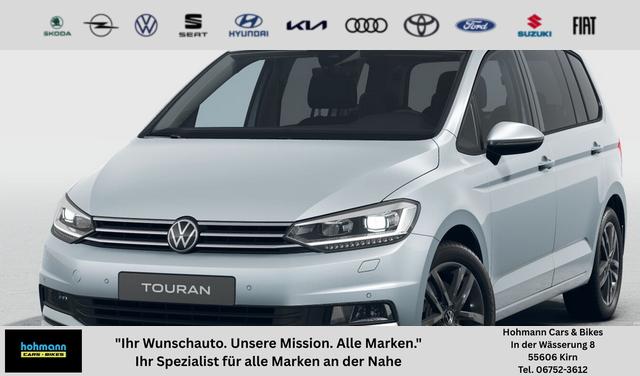 Volkswagen Touran - Limited 1.5 TSI 150 PS, 17" Alu, SILBER-Metallic, Winter-Paket, Elektr. Heckklappe, Keyless, Alarm, LED-Scheinwerfer IQ-Light, Travel Assist, Parksensoren vo/hi, Rückfahrkamera, ACC, M-Lederlenkrad, Digital Cockpit, 3-Zonen-Climatronic, Radio Ready2Discover 8"