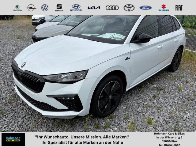 Skoda Scala - Monte Carlo 1.0 TSI 115PS DSG, MOON-WHITE MET, Panoramadach, 17"Alu, Climatronic, MATRIX-LED, Kessy, Verlängerte Heckscheibe, SunSet, Parksensoren vorn/hinten, Rückfahrkamera, Tempomat, Winter-Paket, Sport-M-Lederlenkrad beheizt, Virtual Cockpit, Radio 8", SmartLin