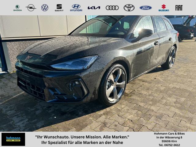 Cupra Leon Sportstourer - Basis 1.5 TSI 150PS, 5J Garantie, SCHWARZ-METALLIC, ANH&Auml;NGERKUPPLUNG, EDGE-PAKET (KEYLESS, ALARM, R&Uuml;CKFAHRKAMERA), SCHALENSITZE / FAHRERSITZ ELEKTRISCH, SITZHEIZUNG, 18" ALU, ELEKTR. HECKKLAPPE, 3Z-Climatronic, ACC, Full Link, Parksensoren v/h, Privacy-Glas