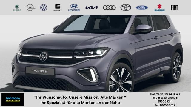 Volkswagen T-Cross - R-Line Limited 1.0 TSI 115PS, Rauch-Grau-Metallic, 5 JAHRE GARANTIE, ANH&Auml;NGERKUPPLUNG, CLIMATRONIC, SITZHEIZUNG, 18" Alu, MATRIX-LED, Adaptiver Tempomat ACC, Parksensoren, R&uuml;ckfahrkamera, Keyless, Abgedunkelte Scheiben, Radio "Ready2Discover" + App-Connect