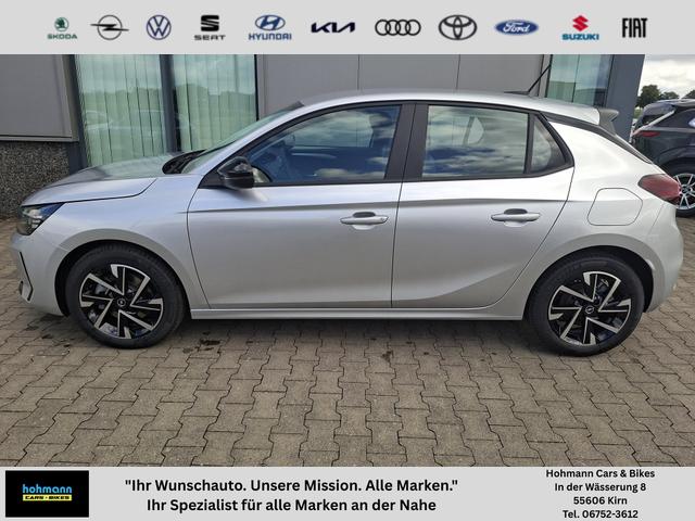 Opel Corsa - (ca. 37% Preisvorteil) 1.2 Turbo 100PS "EDITION", Silber-Metallic, 16" Alufelgen, Sitzheizung, Lederlenkrad beheizt, Parksensoren hinten, Klimaanlage, Radio AndroidAuto/Apple CarPlay, Tempomat, ZV mit Fernbedienung