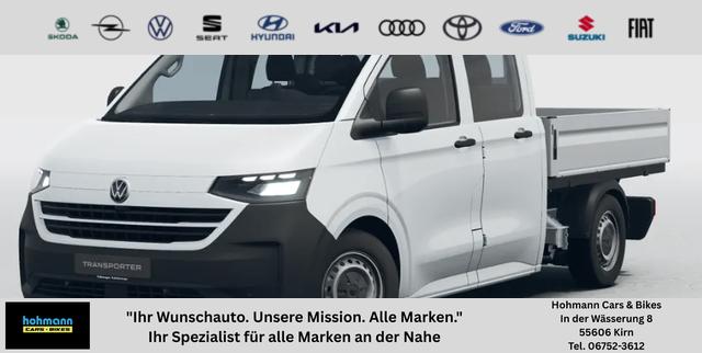 Volkswagen T7 Transporter - (NEUES MODELL) KOSTENLOSE LIEFERUNG & PREISGARANTIE* 2.0 TDI 150PS 6-Gang, 6x Sitzpl&auml;tze, Einparkhilfe vorne, R&uuml;ckfahrkamera, Tempomat, Radio 13" + App-Connect, LED-Scheinwerfer, Digitales Cockpit