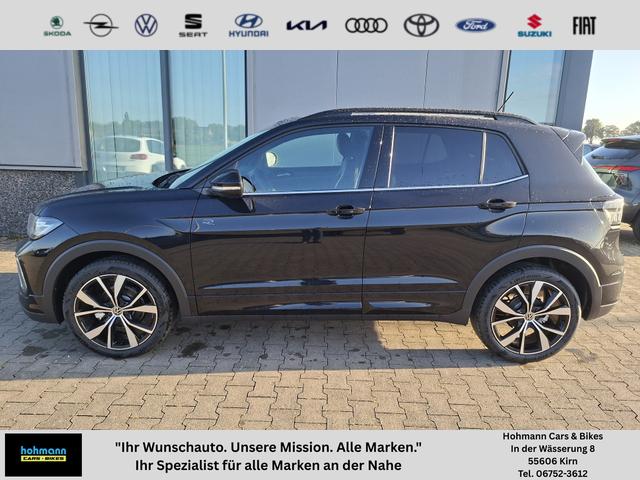 Volkswagen T-Cross - R-Line Limited 1.0 TSI 115PS DSG, Deep-Black-Metallic, 5 JAHRE GARANTIE, ANH&Auml;NGERKUPPLUNG, CLIMATRONIC, SITZHEIZUNG, 18" Alu, MATRIX-LED, Adaptiver Tempomat ACC, Parksensoren, R&uuml;ckfahrkamera, Keyless, Abgedunkelte Scheiben, Radio "Ready2Discover" + App-Connect