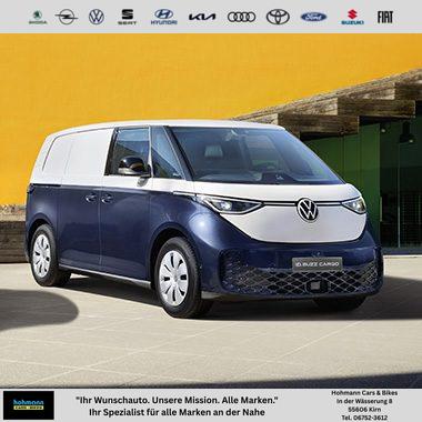 Volkswagen ID. BUZZ - ID Cargo Pro Voll Elektrisch 210 kW (286 PS) Automatik, Metallfarbe Silber, Heckflügeltüren, Ladekabel Mode 2 und 3, 5 Jhare Werksgarantie oder 100.000 km