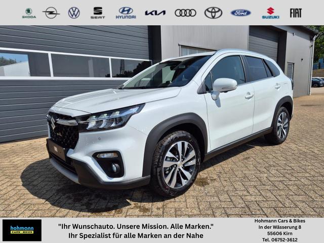 Suzuki S-Cross - Comfort+ 129PS MHEV 4x4 ALLGRIP 1.4 Boosterjet Teil-Leder Navi Klimaautomatik Sitzheizung ACC PDC v+h 4x Kamera Suzuki-Radio Apple CarPlay Android Auto Touchscreen 2xKeyless 17-LM