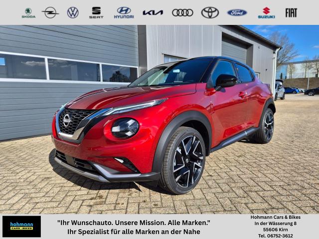 Nissan Juke - 1.0 DIG-T 114PS N-Design Automatik Teil-Leder Klimaautomatik Sitzheizung Lenkradheizung PDC v+h R&uuml;ckf.Kamera Navi 19"LM Bluetooth Touchscreen Apple CarPlay Android Auto