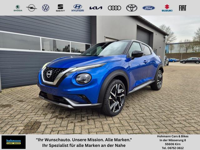 Nissan Juke - 1.0 DIG-T 114PS N-Design Automatik Teil-Leder Klimaautomatik Sitzheizung Lenkradheizung PDC v+h R&uuml;ckf.Kamera Navi 19"LM Bluetooth Touchscreen Apple CarPlay Android Auto