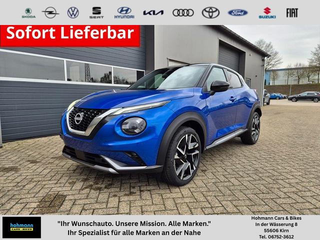 Nissan Juke - 1.0 DIG-T 114PS N-Design Automatik Teil-Leder Klimaautomatik Sitzheizung Lenkradheizung PDC v+h R&uuml;ckf.Kamera Navi 19"LM Bluetooth Touchscreen Apple CarPlay Android Auto