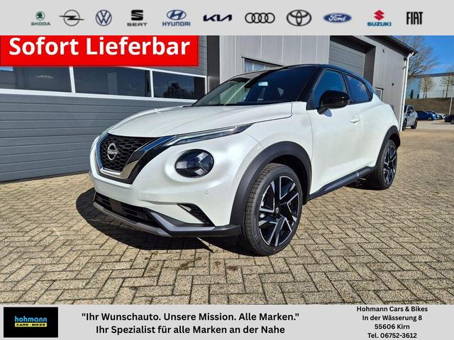 Nissan Juke - 1.0 DIG-T 114PS N-Design Automatik Teil-Leder Klimaautomatik Sitzheizung Lenkradheizung PDC v+h R&uuml;ckf.Kamera Navi 19"LM Bluetooth Touchscreen Apple CarPlay Android Auto