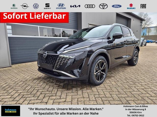 Nissan Qashqai - 1.3 DIG-T MHEV 158 PS X-Tronic Tekna Voll-Leder Klimaautomatik PanoGlasdach Sitzheizung Lenkradheizung Navi Head-Up Display elektr. Heckklappe ACC PDC v+h 360&deg;Kamera DAB Bluetooth Touchscreen Apple CarPlay Android Auto 19"LM