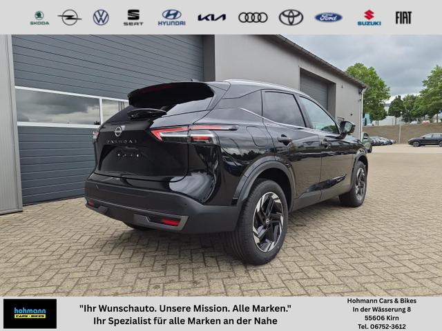Nissan Qashqai - 1.3 DIG-T MHEV 158 PS X-Tronic N-Connecta Teil-Leder PanoGlasdach Klimaautomatik Sitzheizung Lenkradheizung Navi ACC PDC v+h 360&deg;Kamera DAB Bluetooth Touchscreen Apple CarPlay Android Auto 18"LM