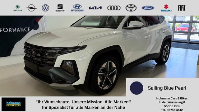 Hyundai TUCSON - GO 1.6 T-GDI 48V 2WD DCT 117 kW (160 PS) Lenkradheizung, Sitzheizung, 2-Zonen-Klimaautomatik, Navigationssystem, Android Auto, Apple CarPlay, Induktive Ladestation, Radio, DAB, Smart-Key, Privacy Glass, Rückfahrkamera, 18 Zoll Leichtmetallfelgen, uvm.